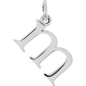 Sterling Silver Lowercase Initial m 16" Necklace - BN & CO JEWELRY