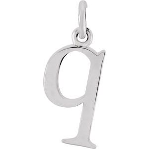 Sterling Silver Lowercase Initial q 16" Necklace - BN & CO JEWELRY