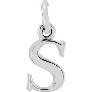Sterling Silver Lowercase Initial s 16" Necklace - BN & CO JEWELRY