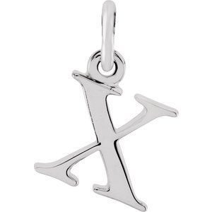 Sterling Silver Lowercase Initial x 16" Necklace - BN & CO JEWELRY