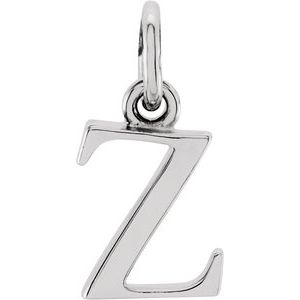 Sterling Silver Lowercase Initial z 16" Necklace - BN & CO JEWELRY