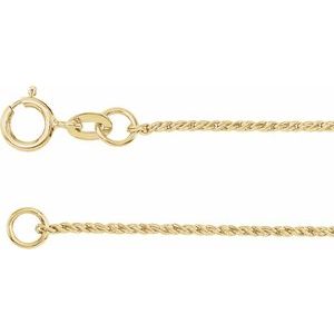 14K Yellow 1 mm Twisted Wheat 18" Chain - BN & CO JEWELRY