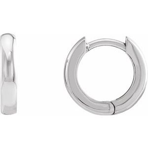 Sterling Silver 12 mm Hinged Huggie Hoop Earrings - BN & CO JEWELRY