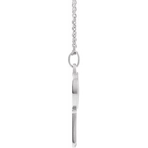 Sterling Silver Engravable Key 16-18" Necklace - BN & CO JEWELRY