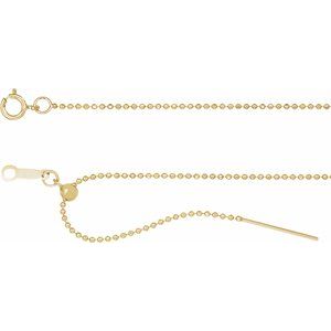 14K Yellow 1 mm Adjustable Threader Bead 16-22" Chain - BN & CO JEWELRY