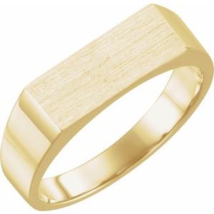 14K Yellow 15x6 mm Rectangle Signet Ring - BN & CO JEWELRY