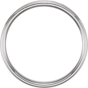 10K White 4 mm Beveled-Edge Band Size 4 - BN & CO JEWELRY