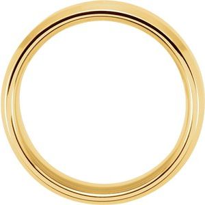 10K Yellow 8 mm Beveled-Edge Comfort-Fit Band Size 10 - BN & CO JEWELRY