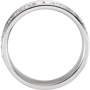 14K White 6.75 mm Woven Band Size 11 - BN & CO JEWELRY