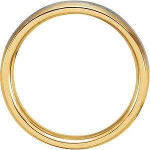 14K Yellow/White 4 mm Beveled-Edge Band Size 10 - BN & CO JEWELRY