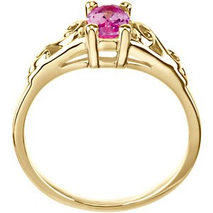 14KY October Imitation Birthstone Ring - BN & CO JEWELRY