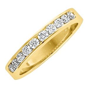 14K Yellow 1/2 CTW Natural Diamond Anniversary Band - BN & CO JEWELRY