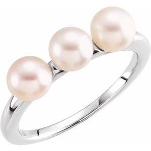 14K White Freshwater Cultured Pearl Ring - BN & CO JEWELRY