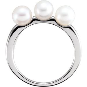 14K White Freshwater Cultured Pearl Ring - BN & CO JEWELRY