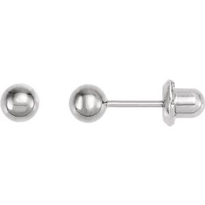 Titanium 4 mm Ball Stud Piercing Earrings - BN & CO JEWELRY