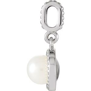 14K White Freshwater Cultured Pearl Pendant - BN & CO JEWELRY