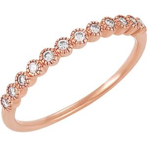 14K Rose 1/6 CTW Natural Diamond Anniversary Band - BN & CO JEWELRY