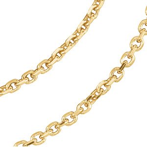 14K Yellow 1.75 mm Solid Diamond-Cut Cable 20" Chain - BN & CO JEWELRY