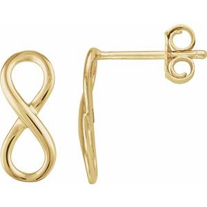 14K Yellow Infinity-Inspired Earrings - BN & CO JEWELRY
