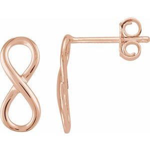 14K Rose Infinity-Inspired Earrings - BN & CO JEWELRY
