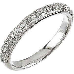 14K White 1/3 CTW Diamond Band - BN & CO JEWELRY
