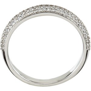 14K White 1/3 CTW Diamond Band - BN & CO JEWELRY