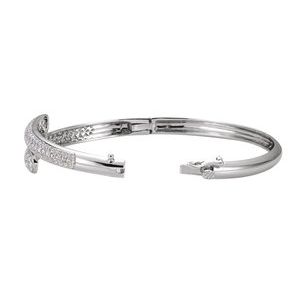 14K White 3 CTW Diamond Bangle Bracelet - BN & CO JEWELRY