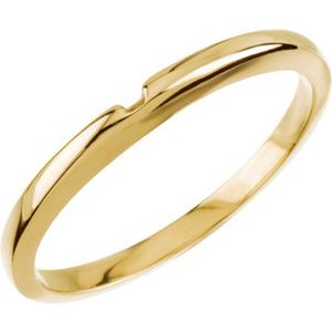14K Yellow #3 Matching Band with One-Notch - BN & CO JEWELRY