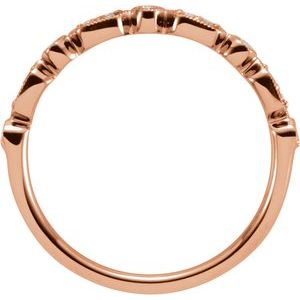 14K Rose 1/8 CTW Natural Diamond Stackable Ring - BN & CO JEWELRY