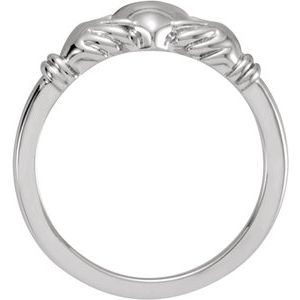 10K White Claddagh Ring - BN & CO JEWELRY