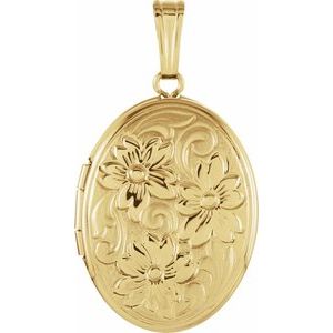 14K Yellow Oval Locket - BN & CO JEWELRY