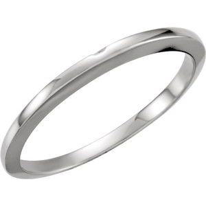 14K White #3 Matching Band with One-Notch - BN & CO JEWELRY