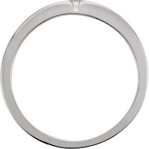 14K White #3 Matching Band with One-Notch - BN & CO JEWELRY