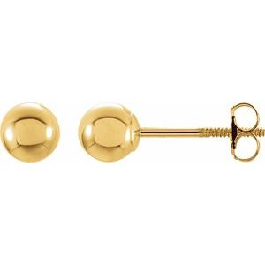 14K Yellow 3 mm Ball Stud Earrings - BN & CO JEWELRY