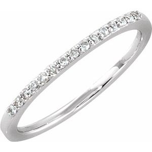 14K White 1/8 CTW Natural Diamond Anniversary Band - BN & CO JEWELRY