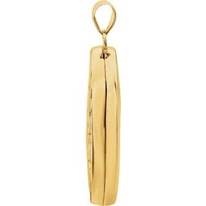 14K Yellow Oval Embossed Locket - BN & CO JEWELRY