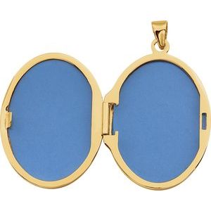 14K Yellow Oval Embossed Locket - BN & CO JEWELRY