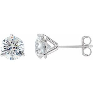 14K White 2 CTW Natural Diamond Stud Earrings - BN & CO JEWELRY