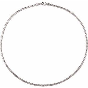Sterling Silver 2.75 mm Solid Foxtail 16" Chain - BN & CO JEWELRY