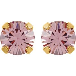 24K Gold-Plated Stainless Steel Imitation Alexandrite InvernessÂ® Piercing Earrings - BN & CO JEWELRY