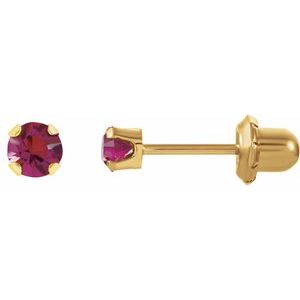 14K Yellow Imitation Amethyst InvernessÂ® Piercing Earrings - BN & CO JEWELRY