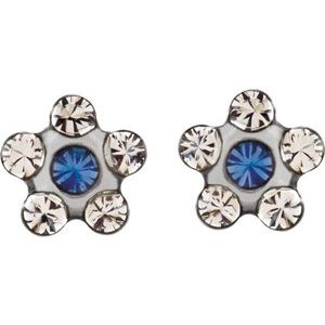 Stainless Steel Imitation Blue Crystal Piercing Earrings - BN & CO JEWELRY
