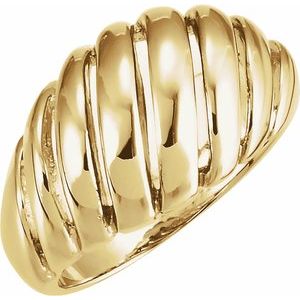 14K Yellow Dome Ring - BN & CO JEWELRY