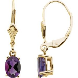 14K Yellow Amethyst Earrings - BN & CO JEWELRY