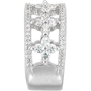14K White 1 1/2 CTW Natural Diamond Anniversary Band - BN & CO JEWELRY