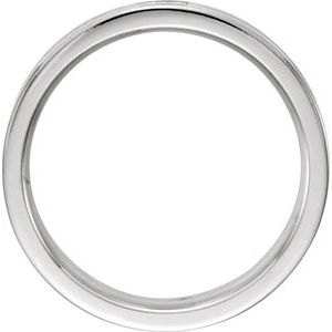 14K White 6 mm Grooved Band Size 7.5 - BN & CO JEWELRY