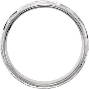 14K White 7 mm Design Band with Satin Finish & Milgrain - BN & CO JEWELRY