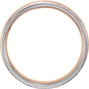 14K White/Rose/White 6 mm Design-Engraved Band Size 10 - BN & CO JEWELRY