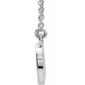14K White 27.5x8.4 mm Infinity-Inspired Love 17" Necklace - BN & CO JEWELRY