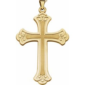 14K Yellow Cross Pendant - BN & CO JEWELRY